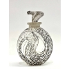 Flacon « Serpent » verre blanc patiné noir de René LALIQUE | Biron ||||
