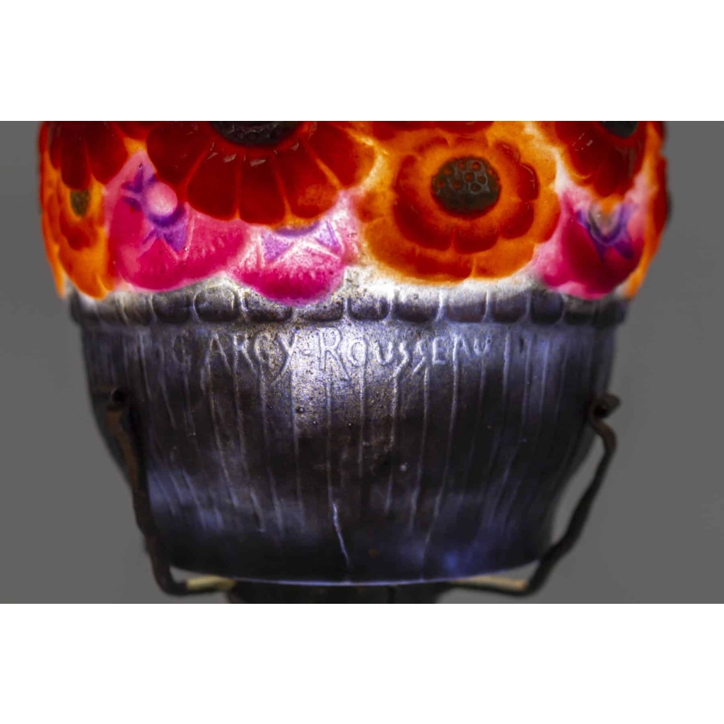 Lampe veilleuse d'ARGY ROUSSEAU "LE PANIER FLEURI"