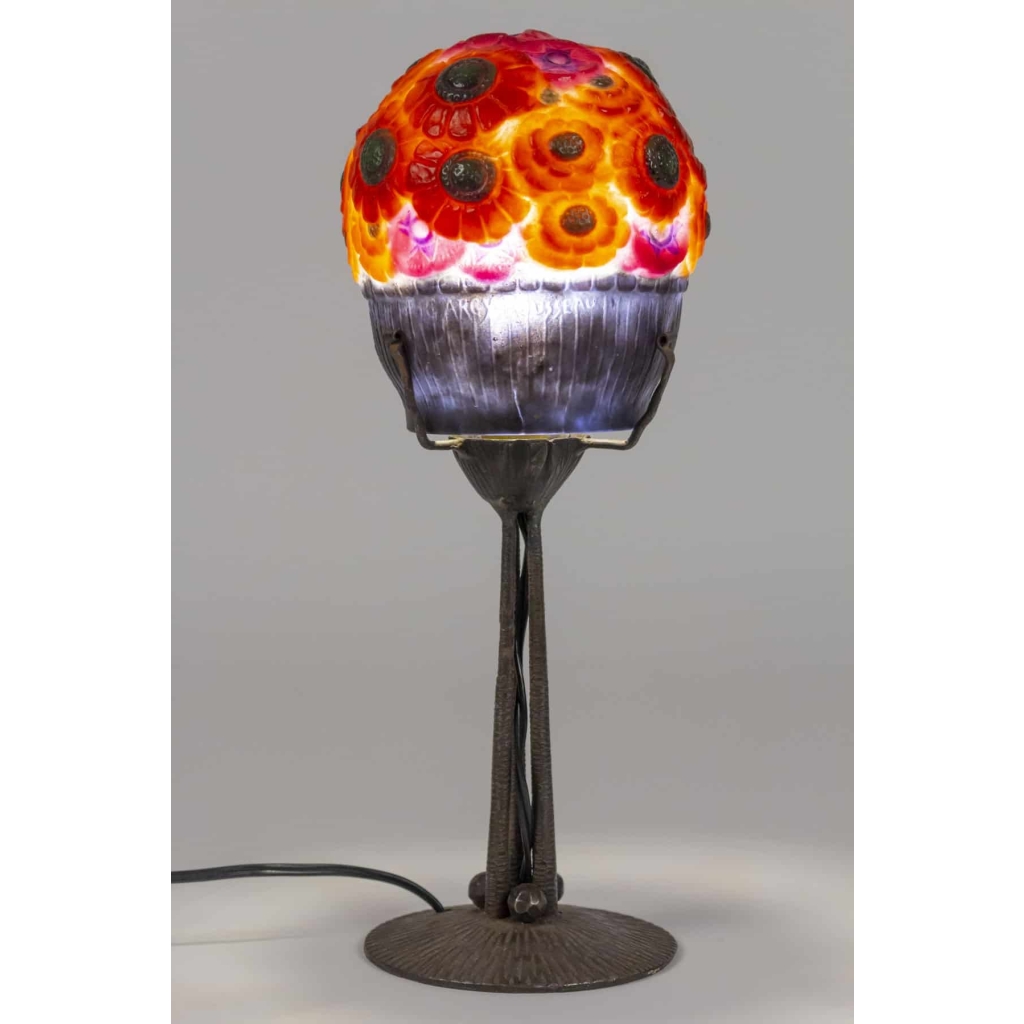 Lampe veilleuse d'ARGY ROUSSEAU "LE PANIER FLEURI"