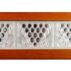 Lalique guéridon Bois Amarante et Plaques Verre « Raisins » | Biron Lalique guéridon Bois Amarante et Plaques Verre "Raisins"