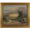 Vue de Jérusalem et du Mont des Oliviers :19e siècle | Biron Vue de Jérusalem et du Mont des Oliviers :19e siècle