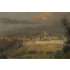 Vue de Jérusalem et du Mont des Oliviers :19e siècle | Biron Vue de Jérusalem et du Mont des Oliviers :19e siècle