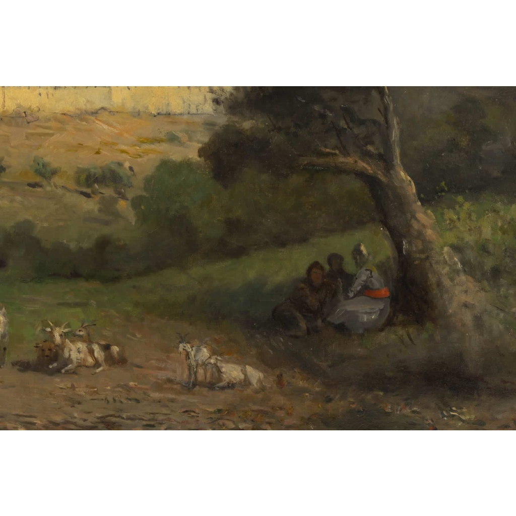Vue de Jérusalem et du Mont des Oliviers :19e siècle | Biron Vue de Jérusalem et du Mont des Oliviers :19e siècle