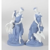 Paire de Biscuits Léda et le cygne, Léda et l’aigle 1870 | Biron ||||||||