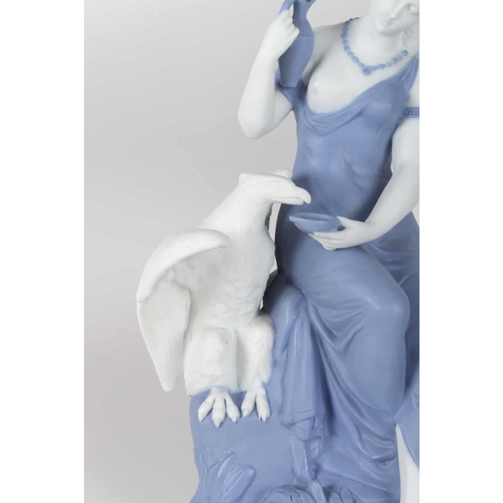 Paire de Biscuits Léda et le cygne, Léda et l’aigle 1870 | Biron Paire de Biscuits Léda et le cygne, Léda et l'aigle 1870