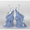 Paire de Biscuits Léda et le cygne, Léda et l’aigle 1870 | Biron Paire de Biscuits Léda et le cygne, Léda et l'aigle 1870
