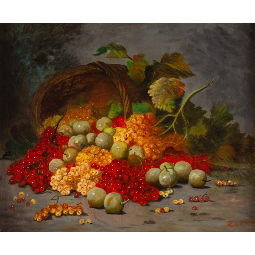Johann Carl Rohmer (1891 – 1943): Nature morte aux groseilles. | Biron ||||