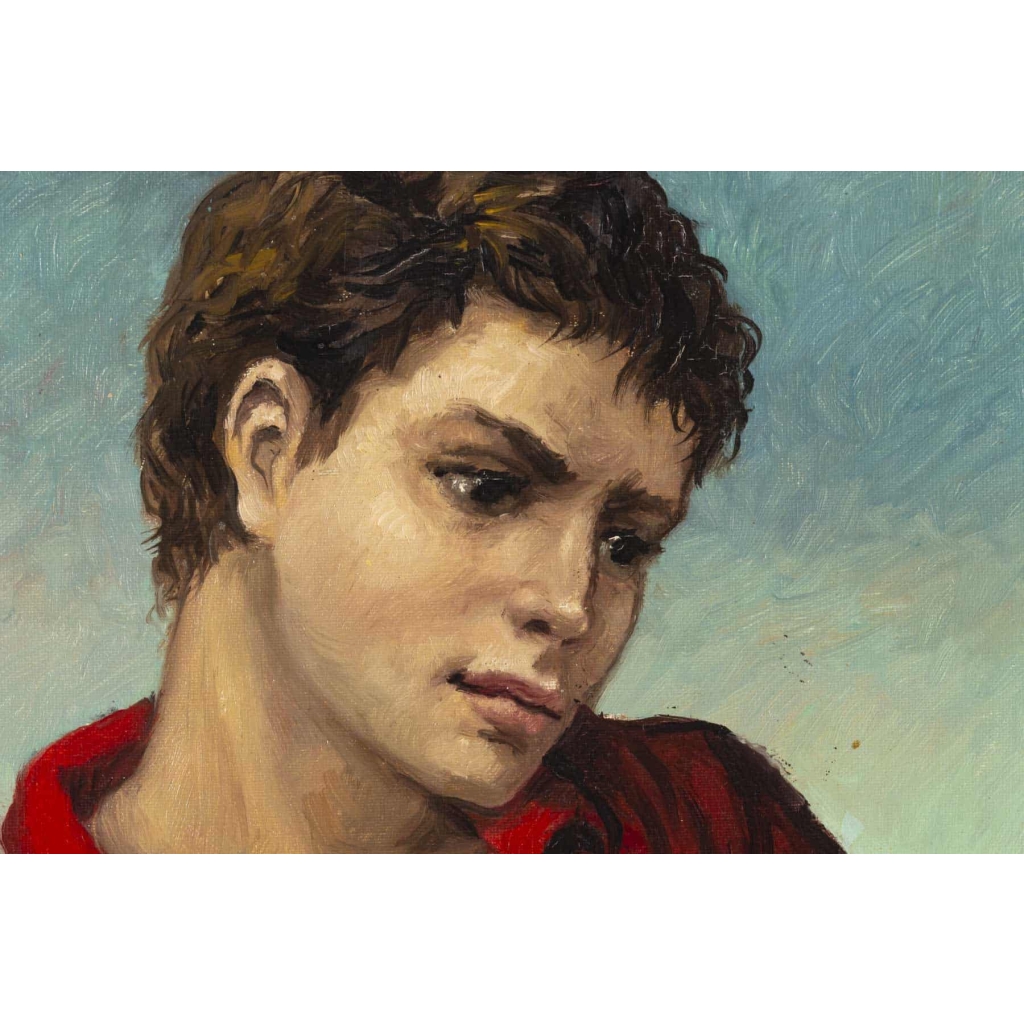Huile sur toile "Le Guitariste" signé SOUNGOUROFF 20e siècle