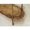 1970′ Bar Roulant Aldo Tura Bronze Doré Plateaux Gainés Peau De Chèvre | Biron 1970' Bar Roulant Aldo Tura Bronze Doré Plateaux Gainés Peau De Chèvre