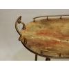1970′ Bar Roulant Aldo Tura Bronze Doré Plateaux Gainés Peau De Chèvre | Biron 1970' Bar Roulant Aldo Tura Bronze Doré Plateaux Gainés Peau De Chèvre