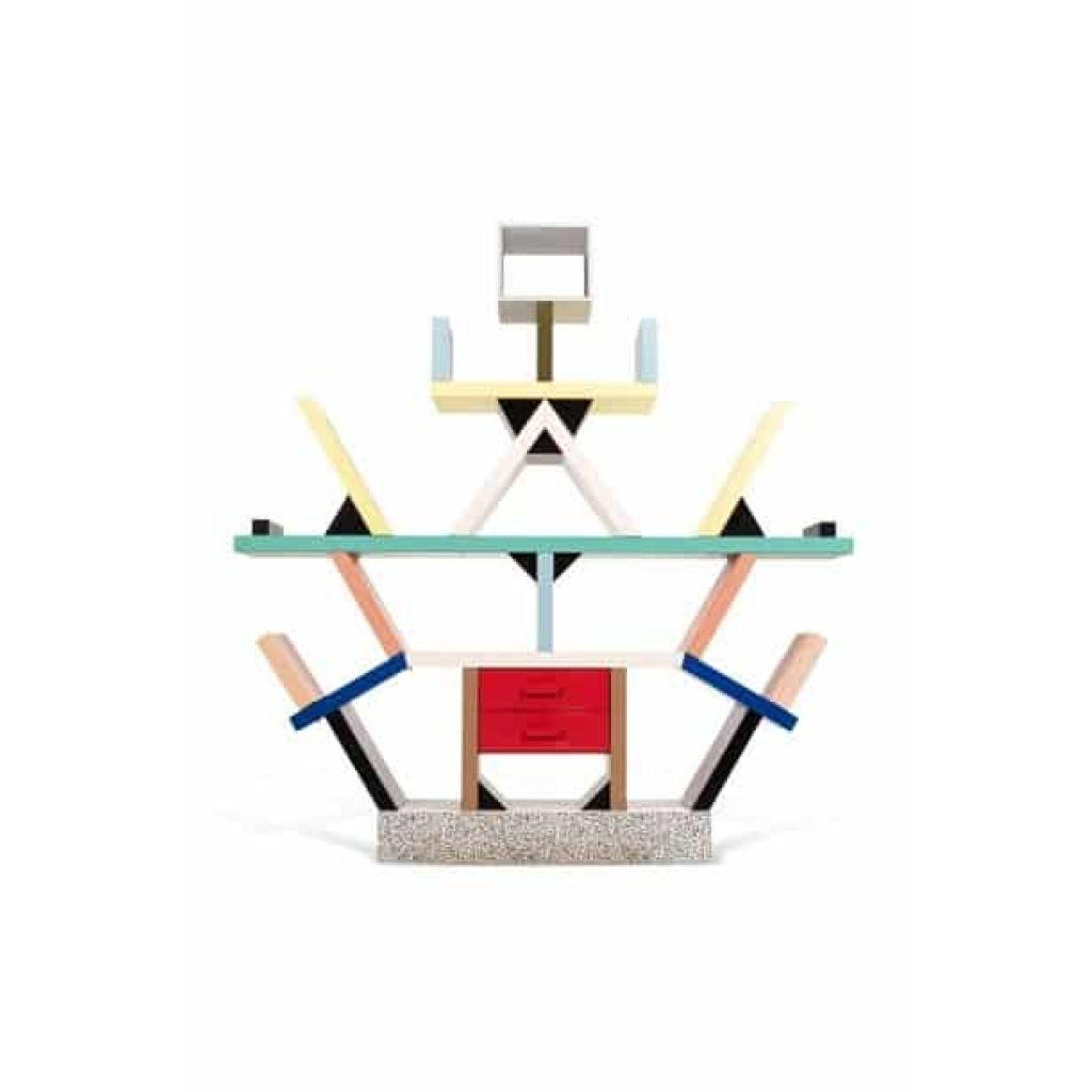 Ettore SOTTSASS Bibliothèque “Carlton”, création de 1981 | Biron ||