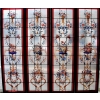 ENSEMBLE DE 4 VITRAUX FLEURIS ET COLORES REF V90 | Biron ||||||