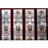 ENSEMBLE DE 4 VITRAUX FLEURIS ET COLORES REF V90 | Biron ENSEMBLE DE 4 VITRAUX FLEURIS ET COLORES REF V90