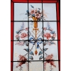 ENSEMBLE DE 4 VITRAUX FLEURIS ET COLORES REF V90 | Biron ENSEMBLE DE 4 VITRAUX FLEURIS ET COLORES REF V90