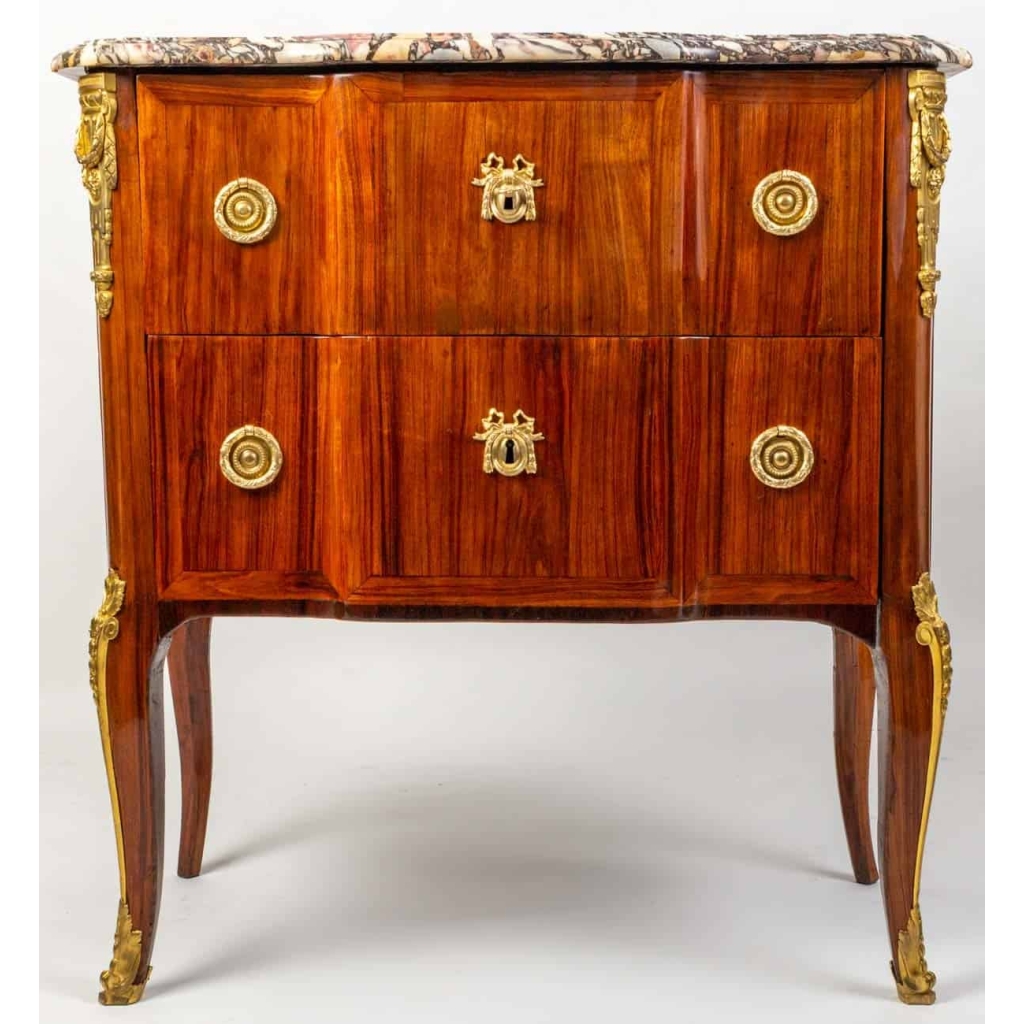 Petite commode d’époque Transition Louis XV – Louis XVI estampillée de J. Stumpff | Biron ||||||||||