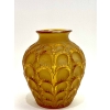 Vase « Laiterons » verre jaune patiné de René LALIQUE | Biron |||