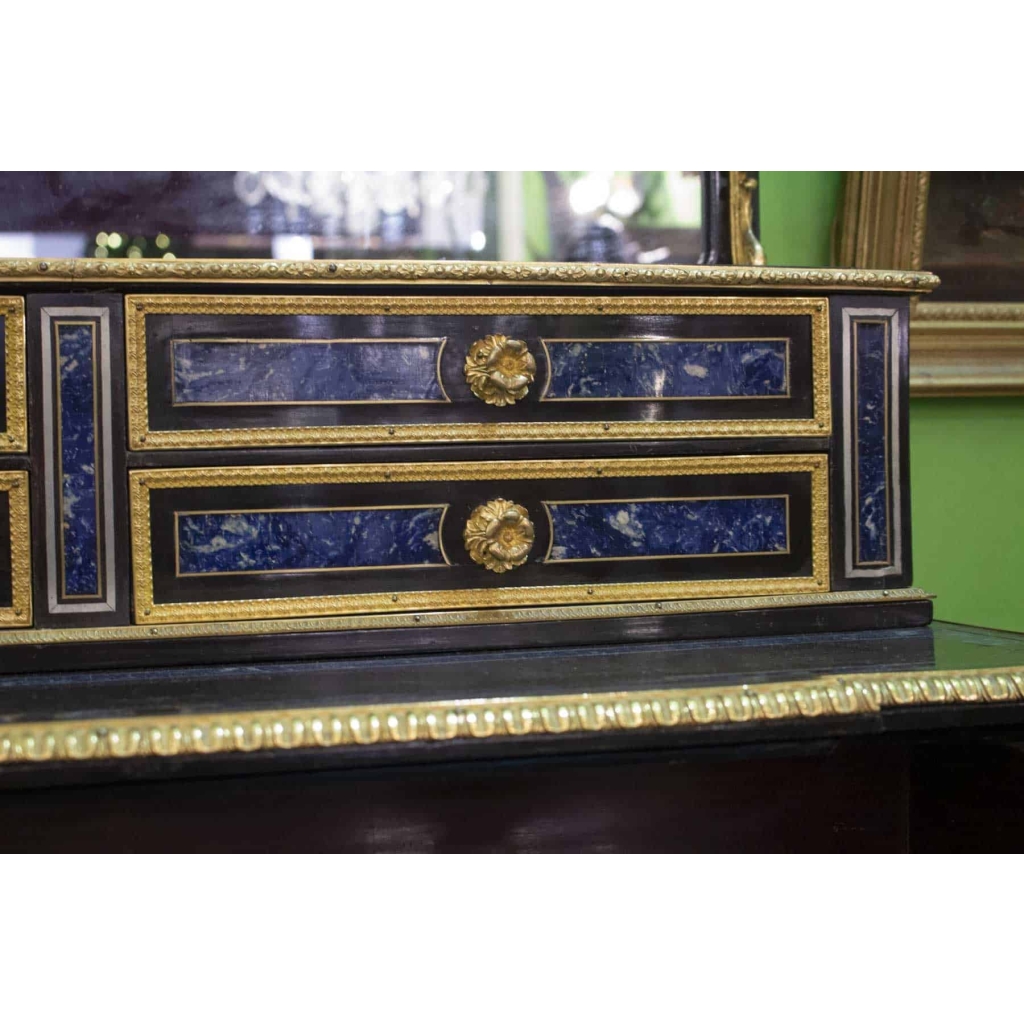 Meuble en ébène à décor lapis-lazuli NIII | Biron Meuble en ébène à décor lapis-lazuli NIII