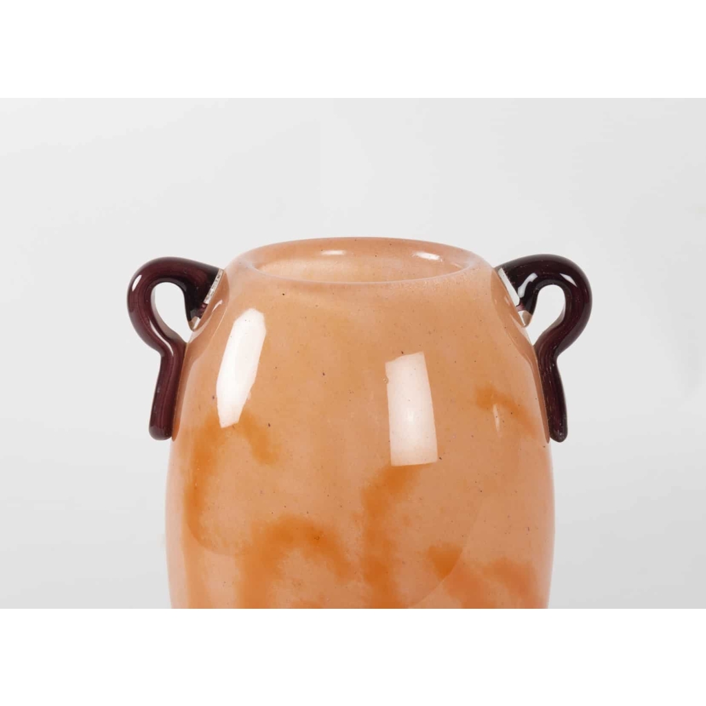 Vase à décor intercalaire de crosses de fougères SCHNEIDER 1925