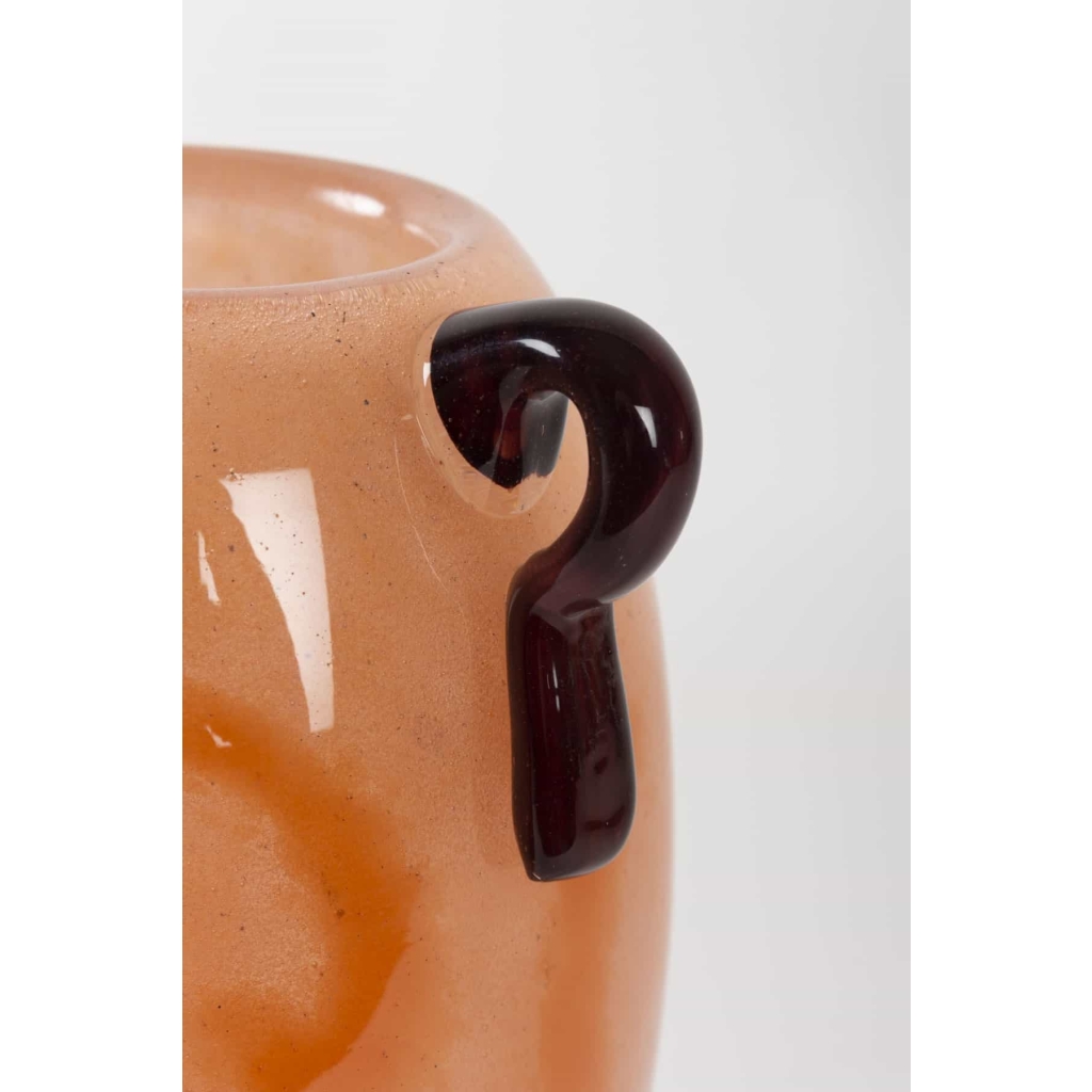 Vase à décor intercalaire de crosses de fougères SCHNEIDER 1925