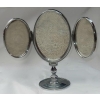 1950′ Miroir De Bijoutier Trypique DLG Jacques Adnet Bronze Nickelé | Biron |||||||||