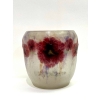 Vase « Géranium » pâte de verre rose, violette et blanche de Gabriel ARGY-ROUSSEAU | Biron |||||