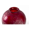 Vase « Poissons » verre rouge cerise de René LALIQUE | Biron Vase « Poissons » verre rouge cerise de René LALIQUE