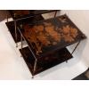 1950′ Paire de Tables Maison Baguès Decor Bambou en Bronze Doré Avec Plateaux Laque de Chine | Biron 1950' Paire de Tables Maison Baguès Decor Bambou en Bronze Doré Avec Plateaux Laque de Chine