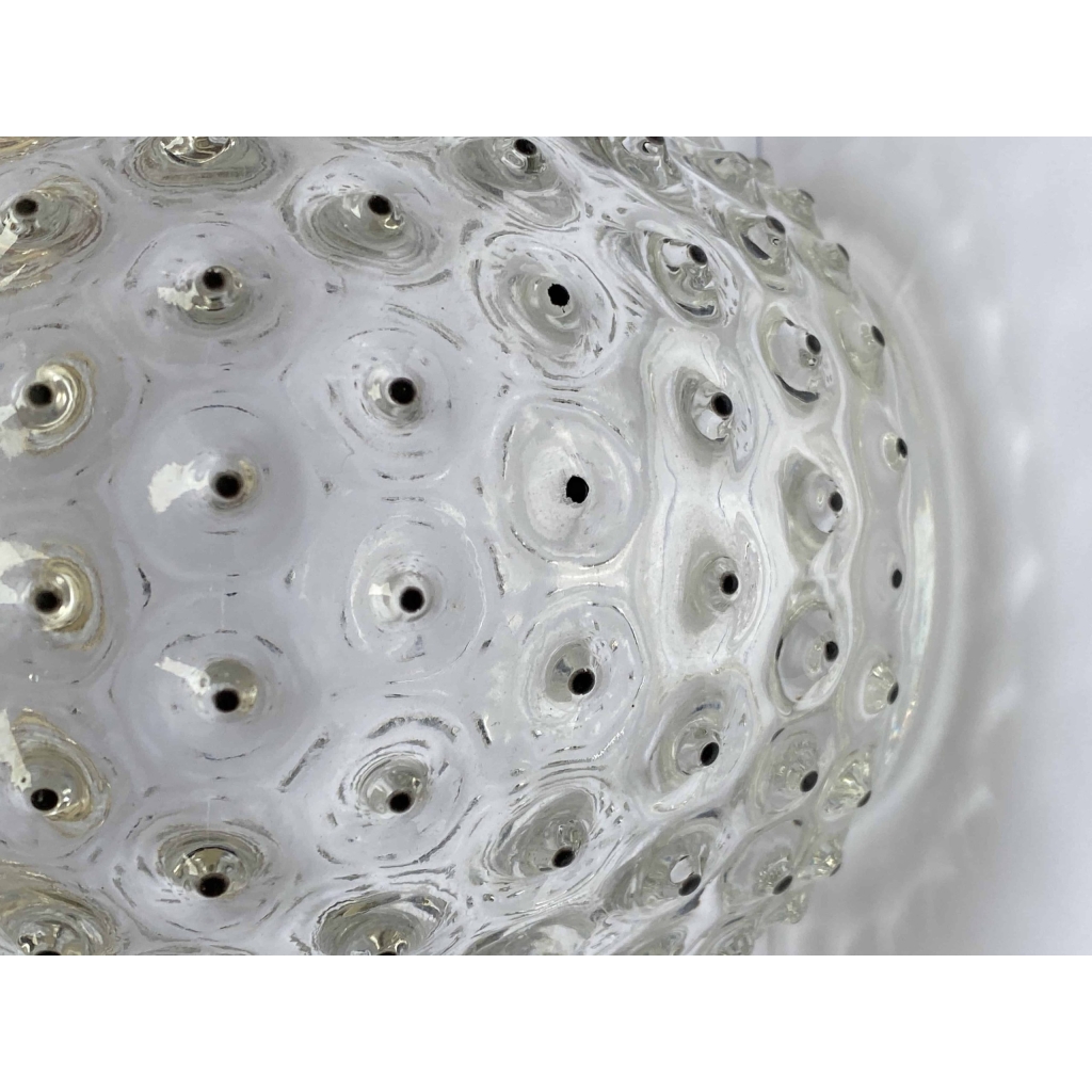 Vase "Cactus" verre blanc émaillé noir de René LALIQUE