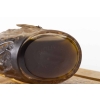 Flacon « Calendal » verre blanc patiné sépia scellé avec boîte, jus d'origine et étiquette de René LALIQUE pour MOLINARD