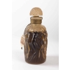 Flacon « Calendal » verre blanc patiné sépia scellé avec boîte, jus d'origine et étiquette de René LALIQUE pour MOLINARD