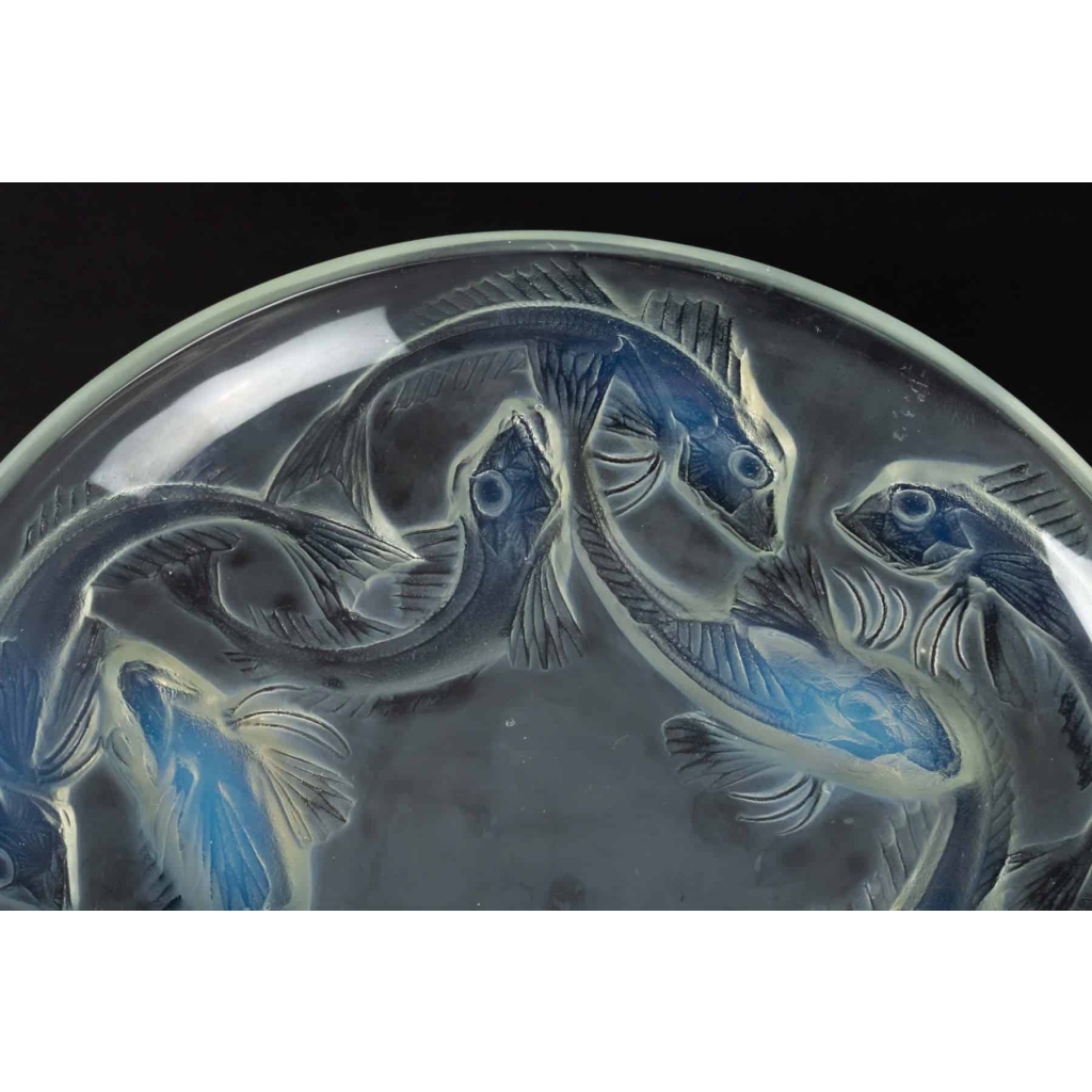 Coupe « Martigues » verre opalescent de René LALIQUE | Biron Coupe « Martigues » verre opalescent de René LALIQUE