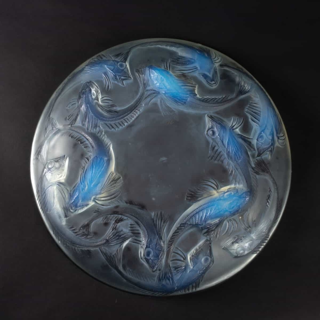 Coupe « Martigues » verre opalescent de René LALIQUE | Biron Coupe « Martigues » verre opalescent de René LALIQUE