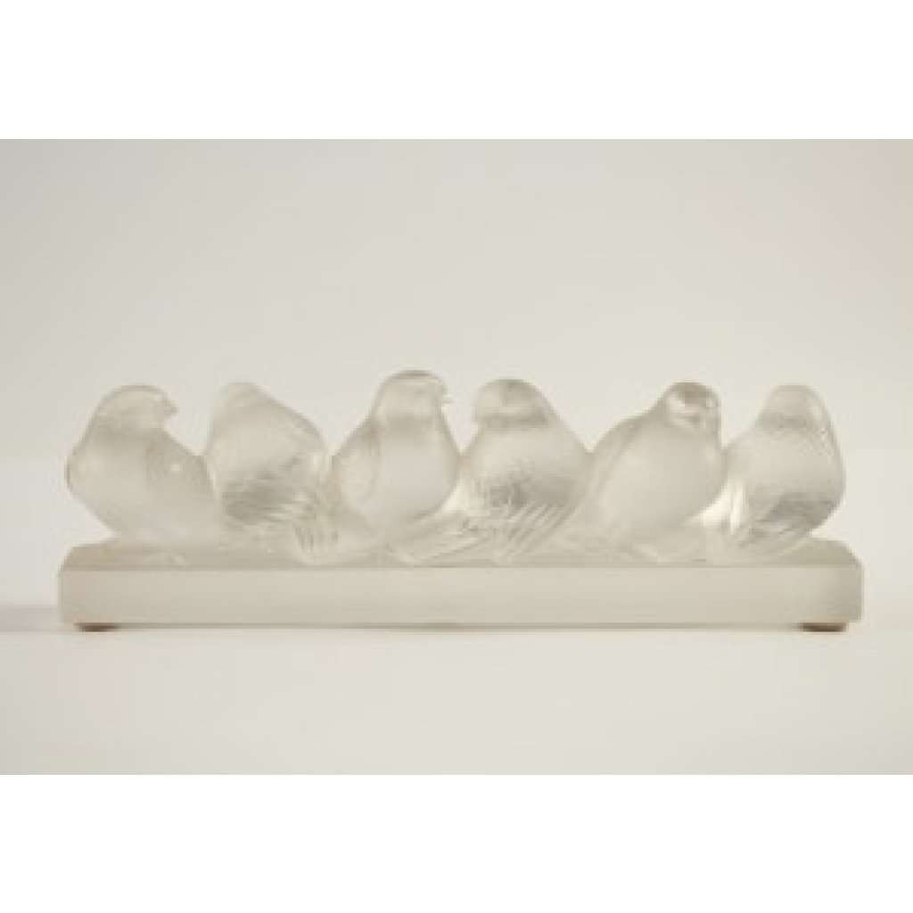 R Lalique : 6 moineaux sur une branche | Biron |