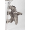 Vase « Grillons » cristal blanc moulé-pressé taillé et patiné gris de René LALIQUE | Biron Vase "Grillons" cristal blanc moulé-pressé taillé et patiné gris de René LALIQUE