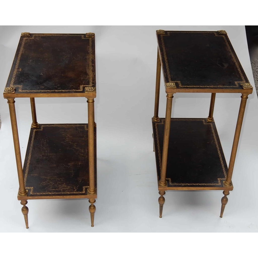1950/70′ Paire de Bouts De Canapé Maison Jansen 50 X 30 X H 64 cm | Biron 1950/70' Paire de Bouts De Canapé Maison Jansen 50 X 30 X H 64 cm