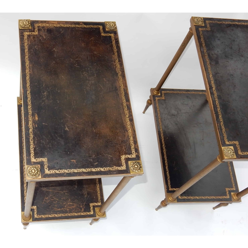 1950/70′ Paire de Bouts De Canapé Maison Jansen 50 X 30 X H 64 cm | Biron 1950/70' Paire de Bouts De Canapé Maison Jansen 50 X 30 X H 64 cm