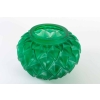 Vase « Languedoc » verre vert émeraude patiné blanc de René LALIQUE | Biron Vase "Languedoc" verre vert émeraude patiné blanc de René LALIQUE