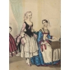 Gravure du 19e siècle sous verre représentant le musée des familles | Biron Gravure du 19e siècle sous verre représentant le musée des familles