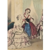 Gravure du 19e siècle sous verre représentant le musée des familles | Biron Gravure du 19e siècle sous verre représentant le musée des familles