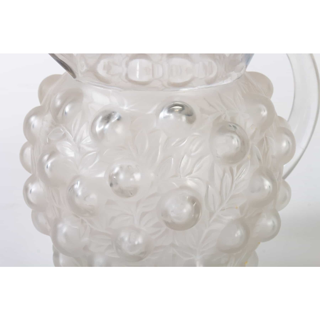 Service à Orangeade « Sétubal » en verre blanc de René LALIQUE | Biron Service à Orangeade "Sétubal" en verre blanc de René LALIQUE