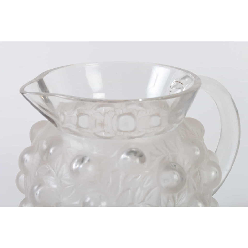 Service à Orangeade « Sétubal » en verre blanc de René LALIQUE | Biron Service à Orangeade "Sétubal" en verre blanc de René LALIQUE