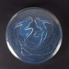 Boîte « Deux Sirènes » verre opalescent – base satin bleu de René LALIQUE | Biron ||||||
