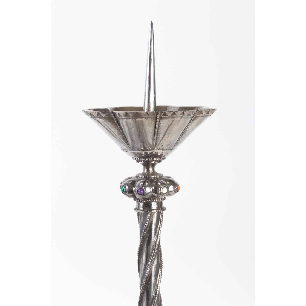 Paire de candélabres de style Gothique. XIXème. | Biron Paire de candélabres de style Gothique. XIXème.