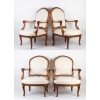 Suite de 4 Fauteuils de style Louis XV du 19e siècle | Biron ||||||||||||