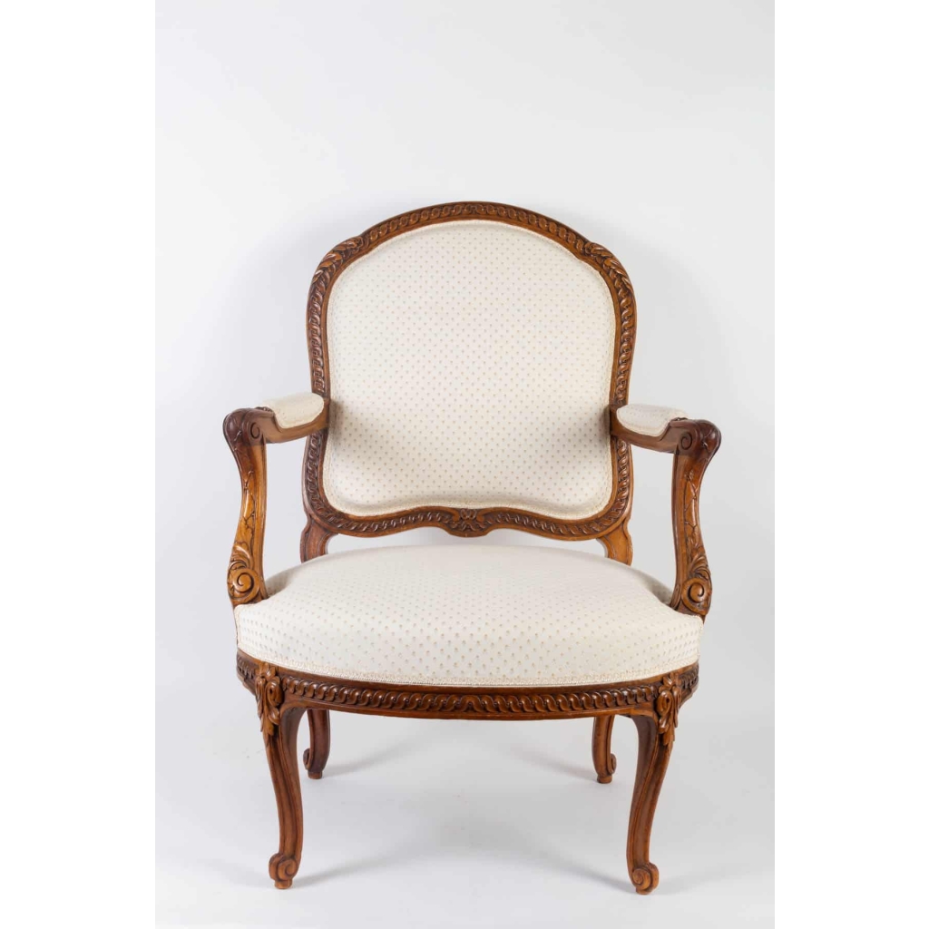 Suite de 4 Fauteuils de style Louis XV du 19e siècle | Biron Suite de 4 Fauteuils de style Louis XV du 19e siècle