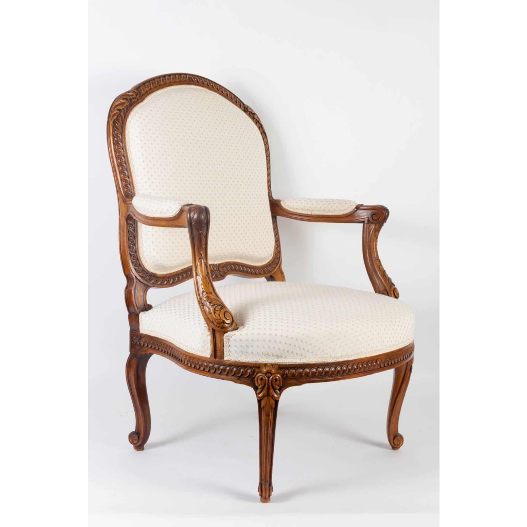 Suite de 4 Fauteuils de style Louis XV du 19e siècle | Biron Suite de 4 Fauteuils de style Louis XV du 19e siècle