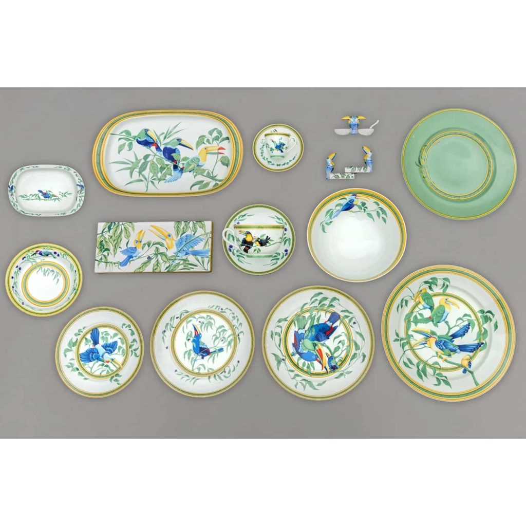 Hermes, Porcelaine « TOUCANS » Service 50 pieces | Biron ||||