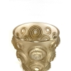 Vase « Spirales » verre blanc patiné sépia créé par René LALIQUE | Biron Vase "Spirales" verre blanc patiné sépia créé par René LALIQUE