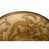 Vase Monumental « Antilopes et Feuillages » verre topaz profondément dégagé à l’acide de DAUM | Biron Vase Monumental « Antilopes et Feuillages » verre topaz profondément dégagé à l’acide de DAUM