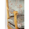Paire de Fauteuils en bois doré de style Louis XVI fin 19e siècle | Biron Paire de Fauteuils en bois doré de style Louis XVI fin 19e siècle
